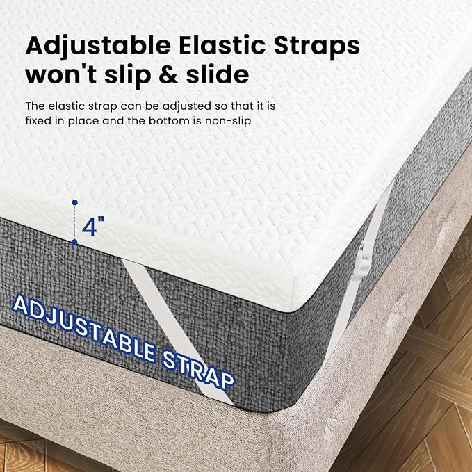 Czpalo California King 3 Inch Gel Memory Foam Mattress Topper - Image 5