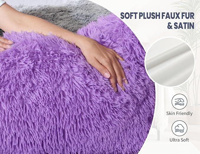 Fluffy Silk Full Body Pillow for Adults 20x54 Satin Body Pillow Cover Pillowcase - Image 2