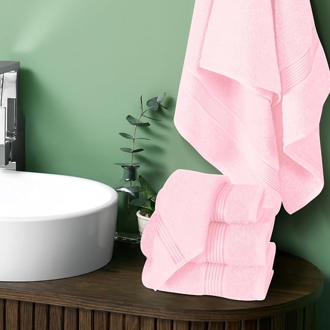 Elvana Home Ultra Soft 6 Pack Cotton Towel Set, Contains 2 Bath Towels 28x55 - Image 3