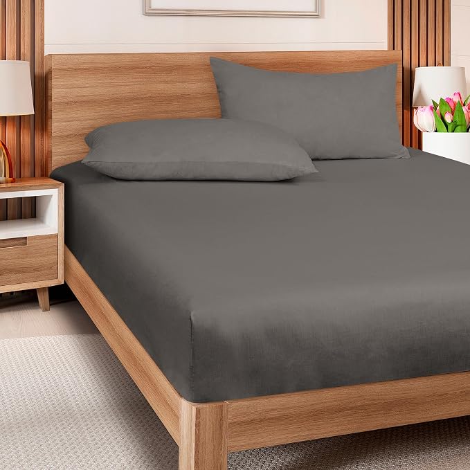 ROYALE LINENS 300 Thread Count 100% Long Staple Combed Cotton Fitted Sheet King - Image 8