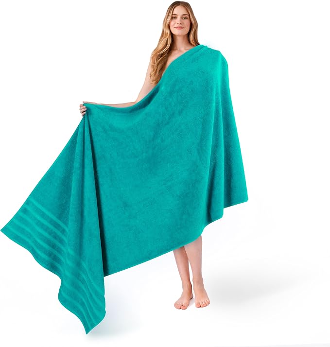 American Soft Linen 35x70 Jumbo Large Bath Towel, 600 GSM 100% Cotton Turkish by AmericanSoftLinen