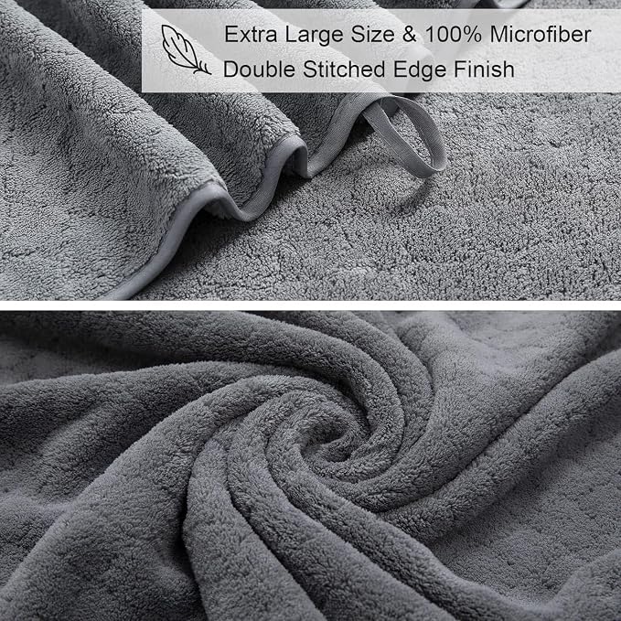Ycosy 8-Piece Bath Towels Set, 2 Oversized Bath Sheet, 2 Hand Towels and 4 - Image 7