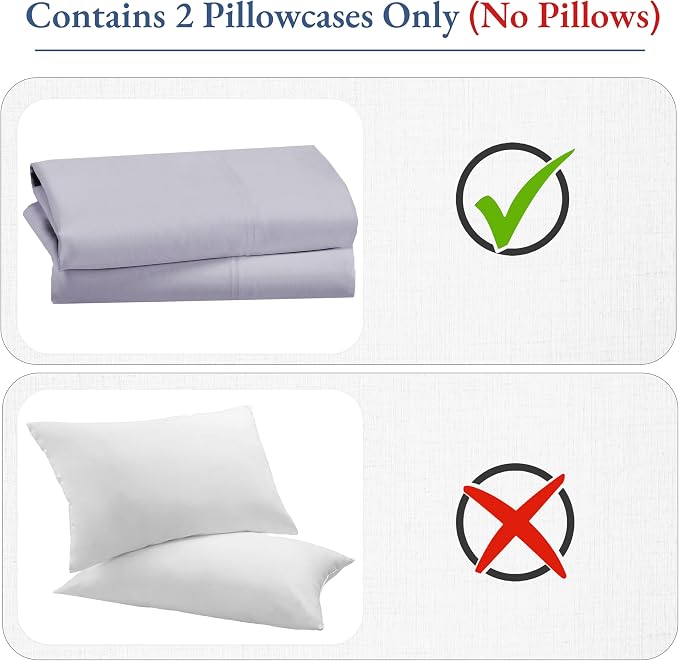 California Design Den 100% Cotton Pillow Cases Queen Set of 2, 800 Thread Count - Image 5
