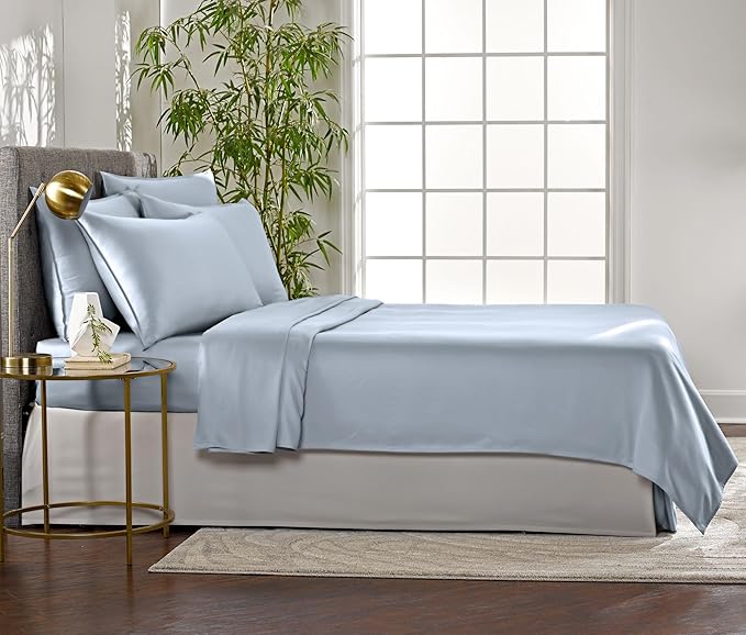 Pure Bamboo Twin Sheets, Genuine 100% Organic Viscose Derived from Bamboo Bed - Image 4