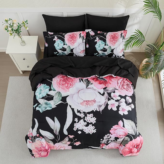 Yogeneg Queen Comforter Set 7 Piece Bed in a Bag, Soft Microfiber Comforter - Image 3