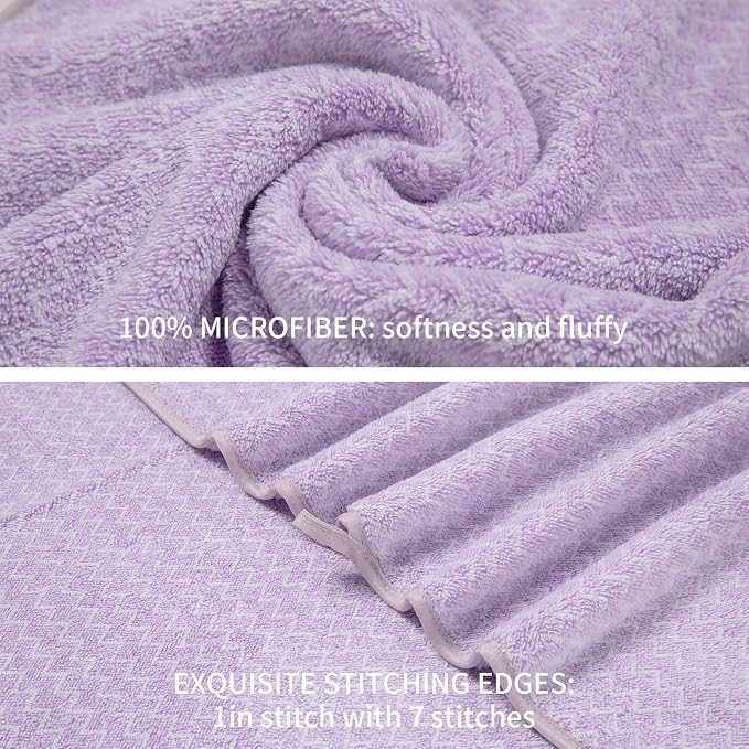 Ultra Soft Bath Towel Set, 12 Piece Family Bathroom Towels Set - Image 4