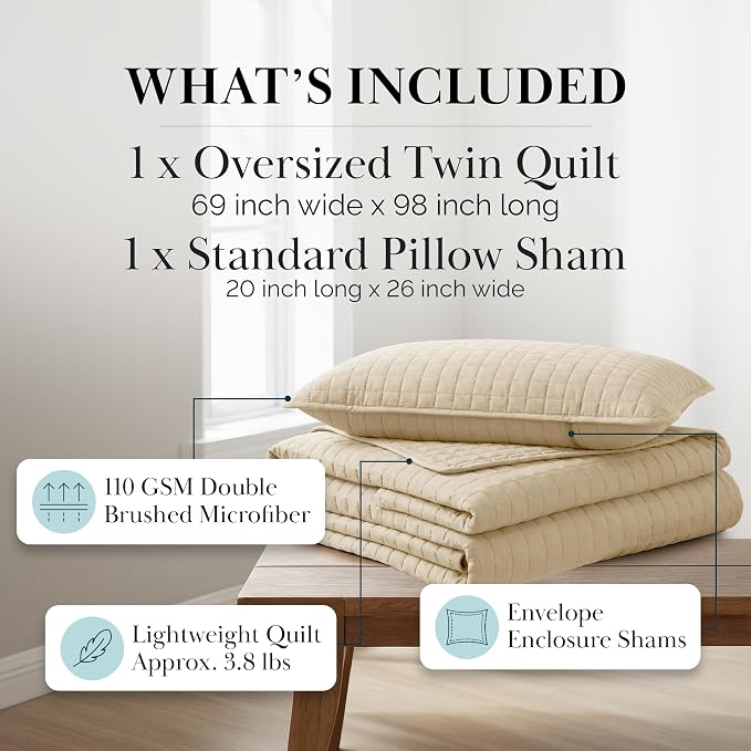 Southshore Fine Living, Inc. Twin XL Comforter Quilt Bedding Set, Dorm Room - Image 2