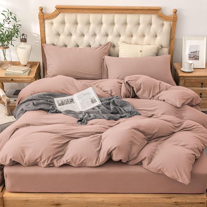 PURE ERA Jersey Knit Duvet Cover Set 100% T-Shirt Cotton Super Soft Comfy 3pc - Image 3