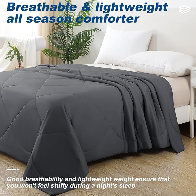 Cooling Comforter King Size, Double-Sided Cold Tech Fabric Quilted Bed - Image 8