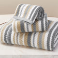 Cotton Towels Set of 3, 1 Absorbent Hand 16"x27", 1 Lightweight Washcloth by VOOVAMOVAS
