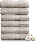 NY Loft 100% Cotton Hand Towel 6 Pack | Super Soft & Absorbent Quick-Dry Hand by NYLoft