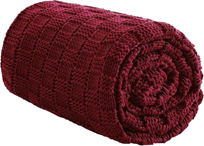 Knitted Weighted Blanket for Adults, Breathable Chunky Knit, Cooling Blanket by Unknown