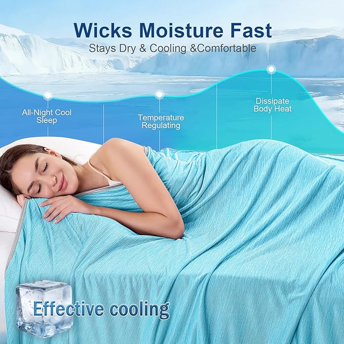 KMUSET Cooling Blanket Full Size（80"x90", Double Sided Summer Cooling Blankets - Image 4