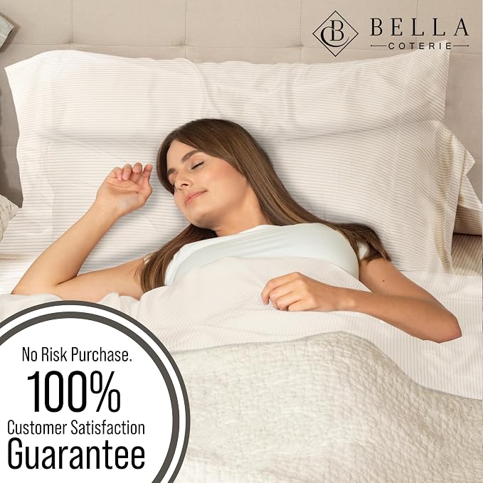 Bella Coterie | Luxury Bamboo Viscose Queen Size Pillowcase Set | 100% - Image 5