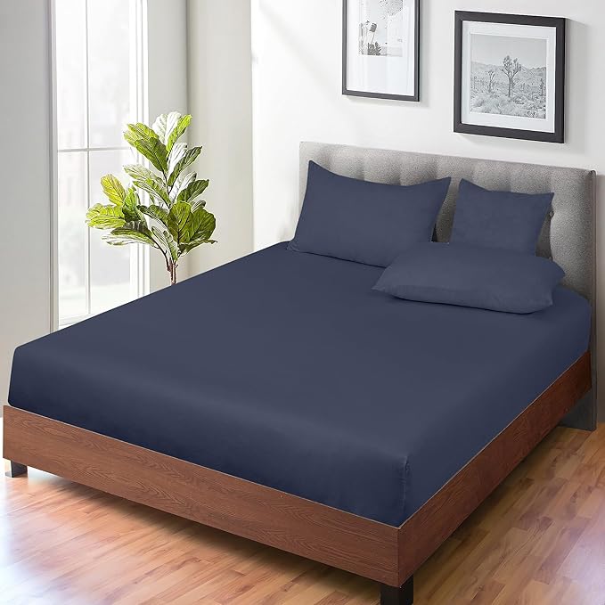 ROYALE LINENS 300 Thread Count 100% Long Staple Combed Cotton Fitted Sheet Twin - Image 6