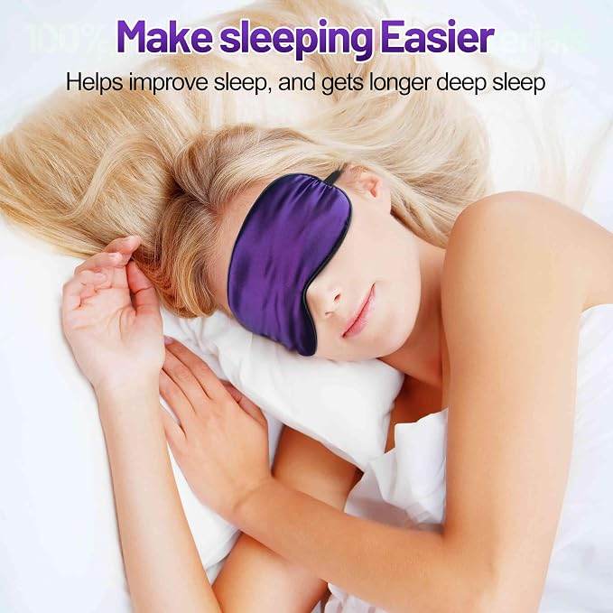 Sleep Mask, Silk Eye Mask for Sleeping - Image 2