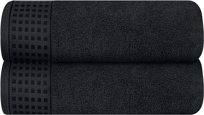 GLAMBURG 100% Cotton 2 Pack Oversized Bath Towel Set 28x55 Inches, Ultra Soft by GLAMBURG