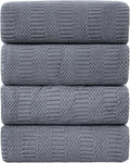 Ycosy 4 Pack Extra Large Microfiber Bath Towels Set, 35x70 inches, Less Lint by Ycosy