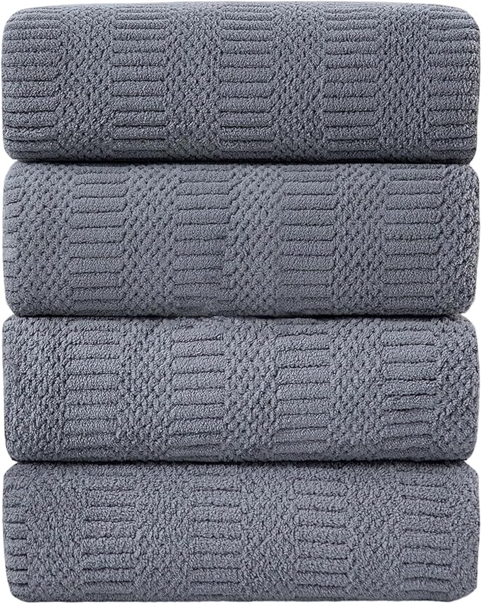 Ycosy 4 Pack Extra Large Microfiber Bath Towels Set, 35x70 inches, Less Lint by Ycosy