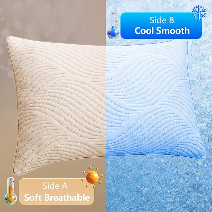 Pillows Standard Size Set of 2 Cooling Memory Foam Pillows - Image 3