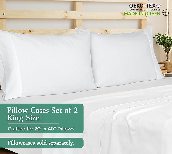 Royale Linens King Pillowcase Set of 2 - Image 2