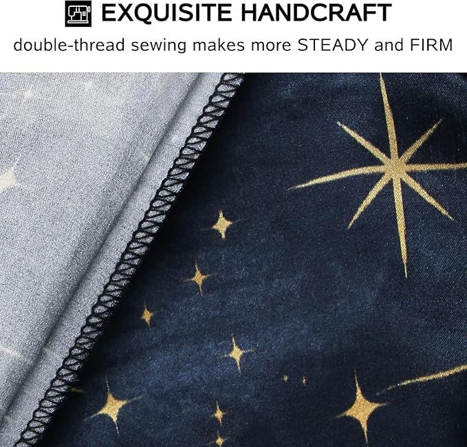 MANSPHIL 2 Pack Silk Pillowcase Queen Black Stars Pattern, 6A Grade 22 Momme - Image 5