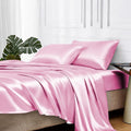 MR&HM Satin Bed Sheets, Queen Size Sheets Set by MRHM