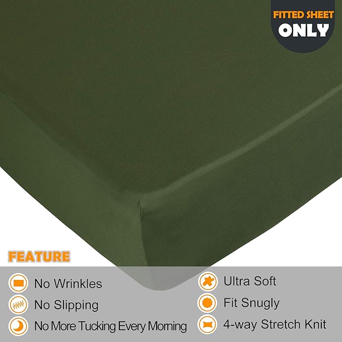 Soft Stretch Twin Fitted Sheet Only - Image 2