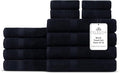 100% Cotton Bath Towel Set of 12-4 Bath Towels, 4 Hand Towels, 4 Wash Cloths by VillaCelestia