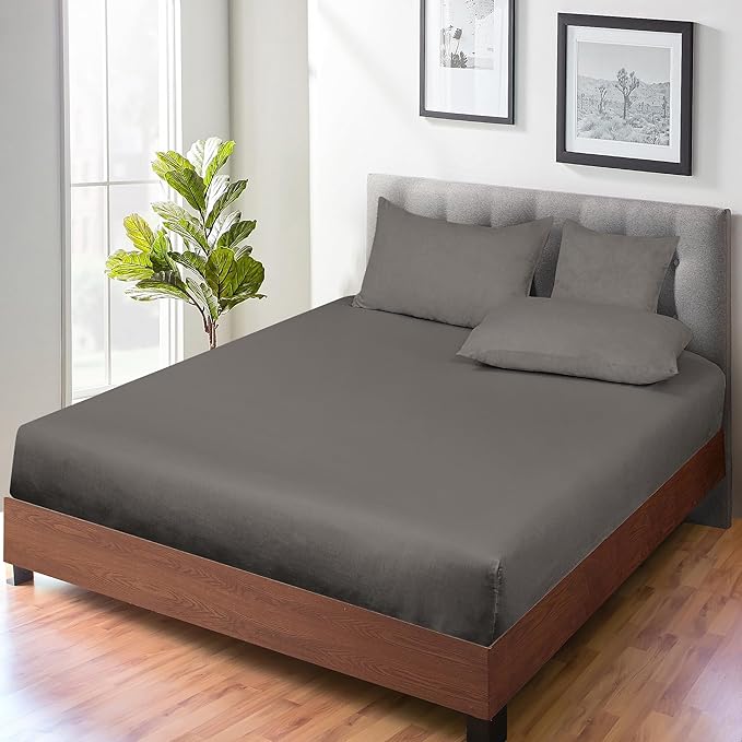 ROYALE LINENS 300 Thread Count 100% Long Staple Combed Cotton Fitted Sheet King - Image 7