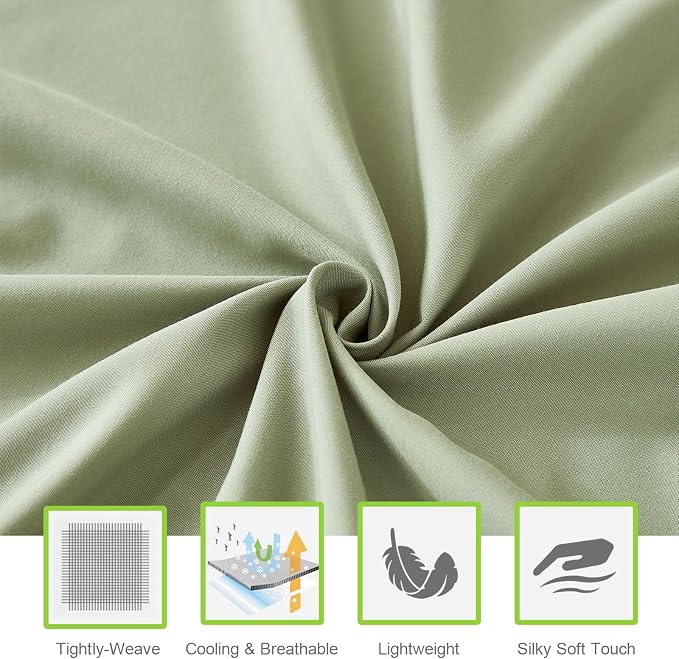 ILAVANDE Sage King Size Sheets Set 6 Piece, Super Soft 1800 Series Microfiber - Image 4