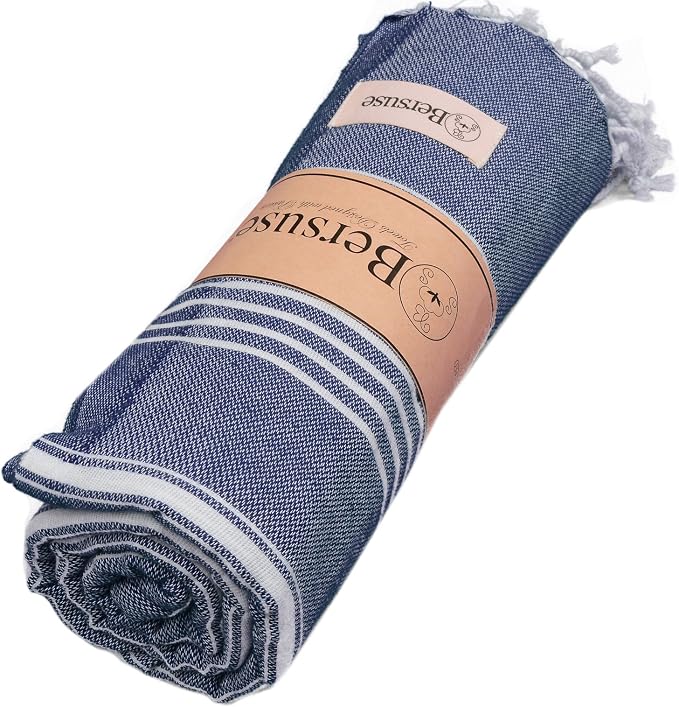 Bersuse Towels Anatolia XL Beach Blanket Throw Blanket Turkish Towel 100% - Image 9