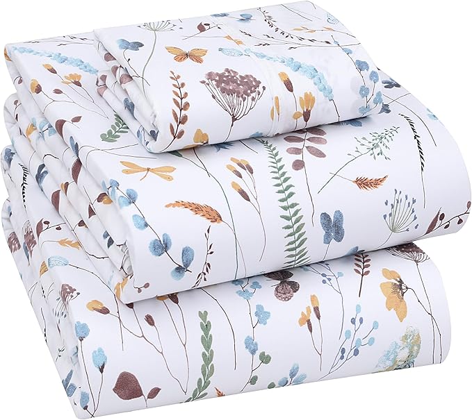 RUVANTI 100% Cotton Sheets – Twin XL Size Percale Bedding, Cooling & Breathable by Ruvanti