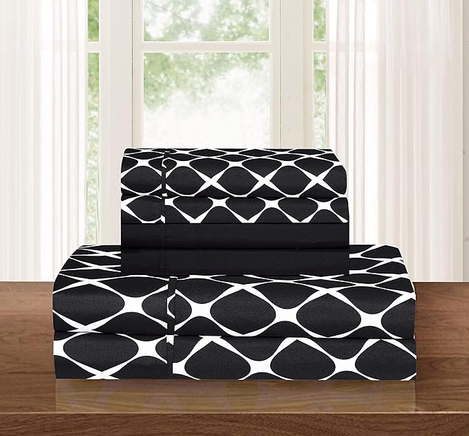 Elegant Comfort Luxury Softest and Coziest 6-Piece Bed Sheet Set, Wrinkle by ELEGANTCOMFORT