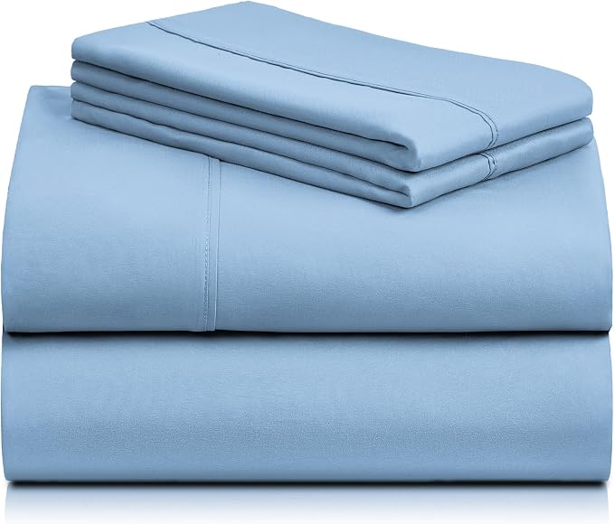 LuxClub 4 PC King Sheet Set, Breathable Luxury Bed Sheets, Deep Pockets 18" - Image 9
