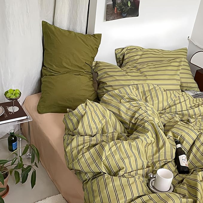 mixinni Vintage Stripes Duvet Cover Set King - Image 4