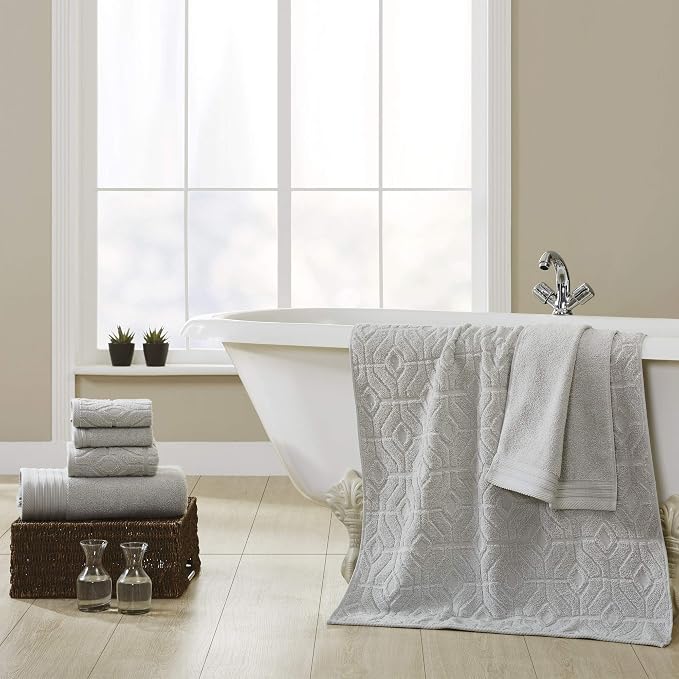 Modern Threads 6 Piece Cotton Bath Towel Set – Ultra Soft 550 GSM Towels – - Image 2