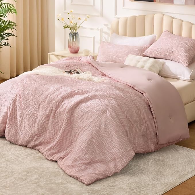 BEDELITE Blush Pink Twin Comforter Set by BEDELITE