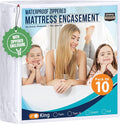 Utopia Bedding Mattress Protector Zippered King Size, 100% Waterproof Bed Bug by UTOPIABEDDING