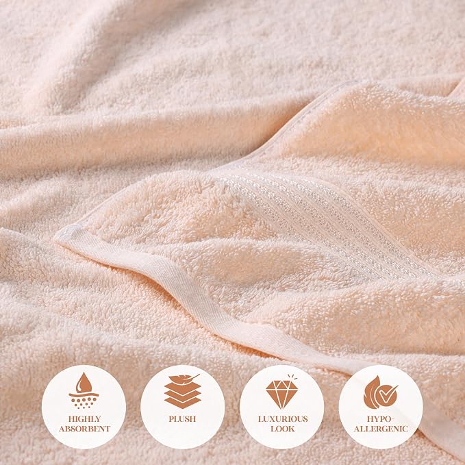 Superior Egyptian Cotton 9-Piece Towel Set, Guest Bath Decor Essentials - Image 8