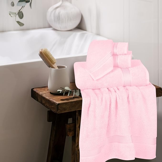 Elvana Home Ultra Soft 6 Pack Cotton Towel Set, Contains 2 Bath Towels 28x55 - Image 4