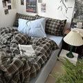 mixinni Vintage Buffalo Plaid Duvet Cover Set Full Size by mixinni