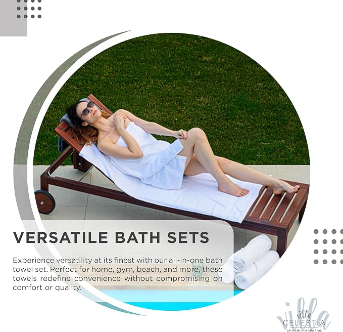 100% Combed Cotton Bathroom Towel Set of 6- 2 Bath Towels, 2 Hand Towels - Image 7