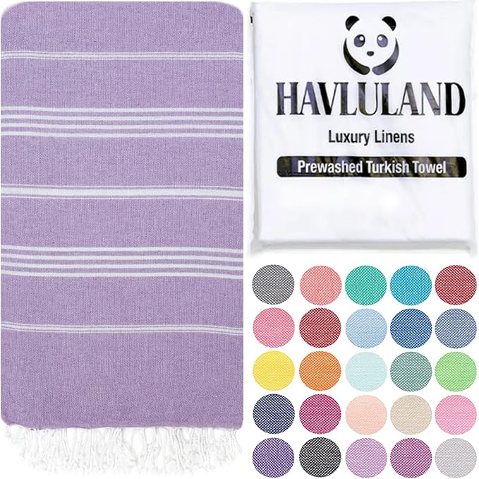 HAVLULAND Turkish Beach Towels, Oversized 40"x72" Turkish Bath Towel, Highly by Havluland