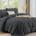 Sasttie Twin XL Comforter Set, 5-Piece Bed in a Bag, Pintuck Bedding Set by SASTTIE