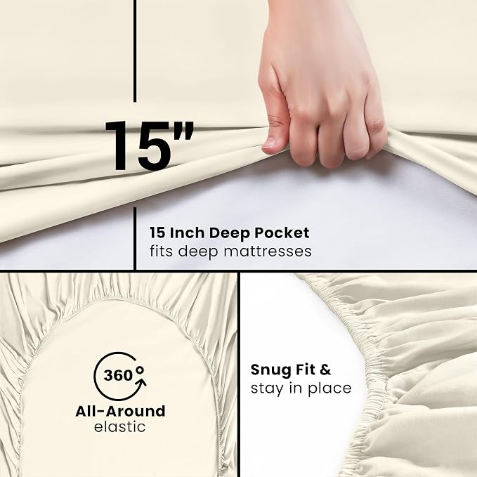 Utopia Bedding Queen Fitted Sheet - Image 3