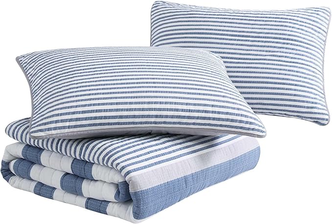 Nautica - Twin Quilt Set, Reversible Cotton Bedding - Image 4