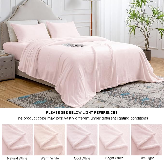 BEDELITE Flannel Sheets King Size Pink - Image 9
