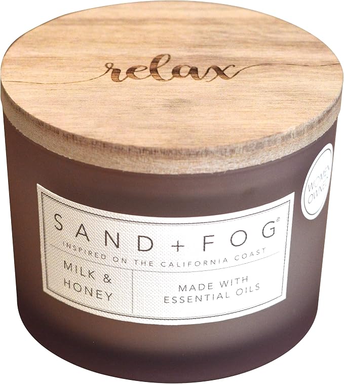 Sand + Fog Scented Candle – Milk and Honey – Additional Scents and Sizes – 100% by SandFogHome