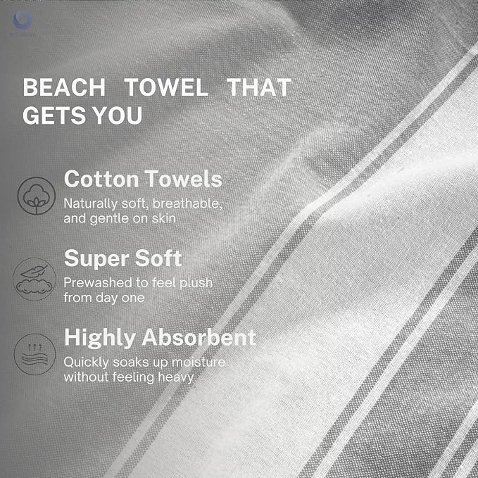 Cotton Turkish Beach Towel - Image 2